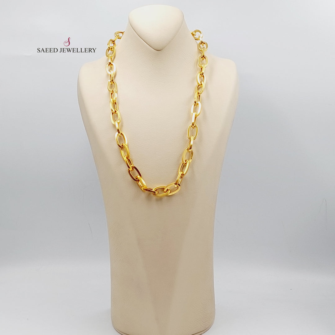 21K Gold Bold Cuban Links Necklace by Saeed Jewelry - Image 2