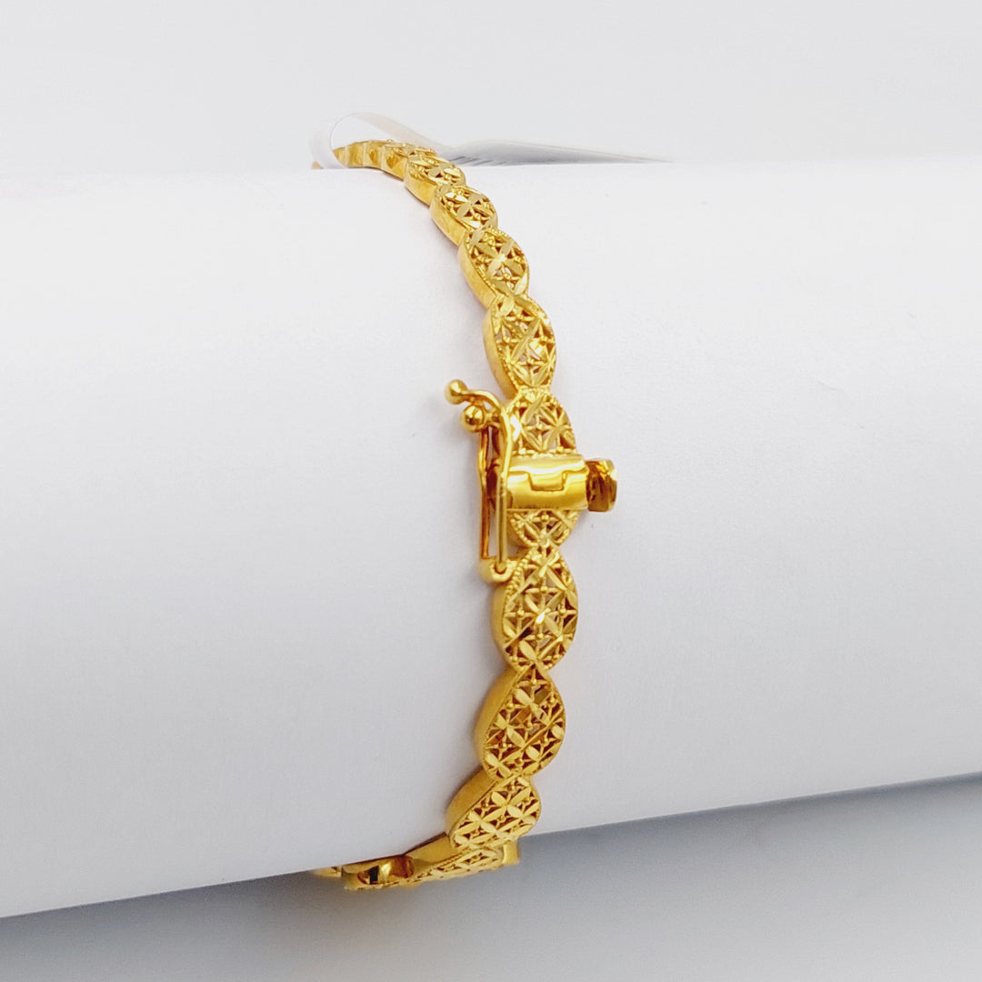 21K Gold Butterfly Bangle Bracelet by Saeed Jewelry - Image 6