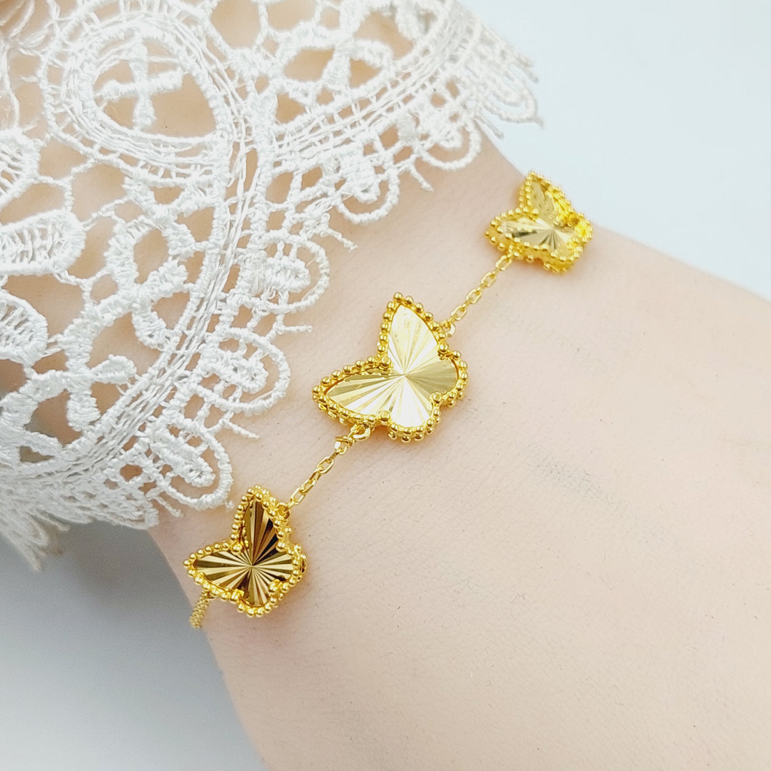 Butterfly Bracelet  Made Of 21K Yellow Gold by Saeed Jewelry-28696