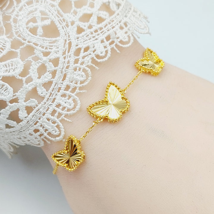Butterfly Bracelet  Made Of 21K Yellow Gold by Saeed Jewelry-28696