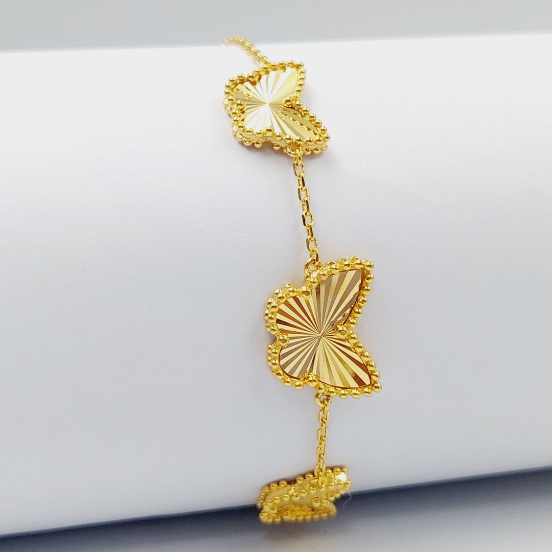 Butterfly Bracelet  Made Of 21K Yellow Gold by Saeed Jewelry-28696