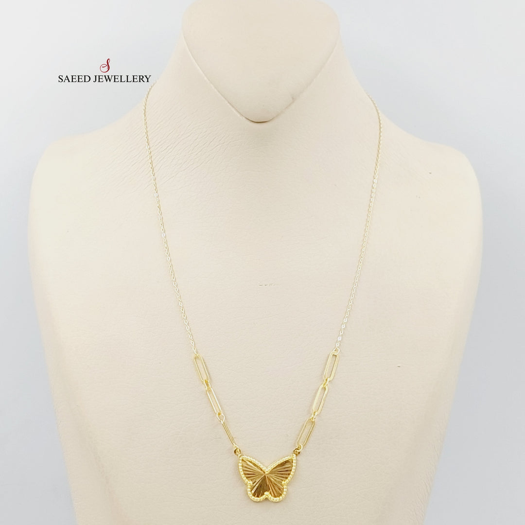 18K Gold Butterfly Necklace by Saeed Jewelry - Image 1