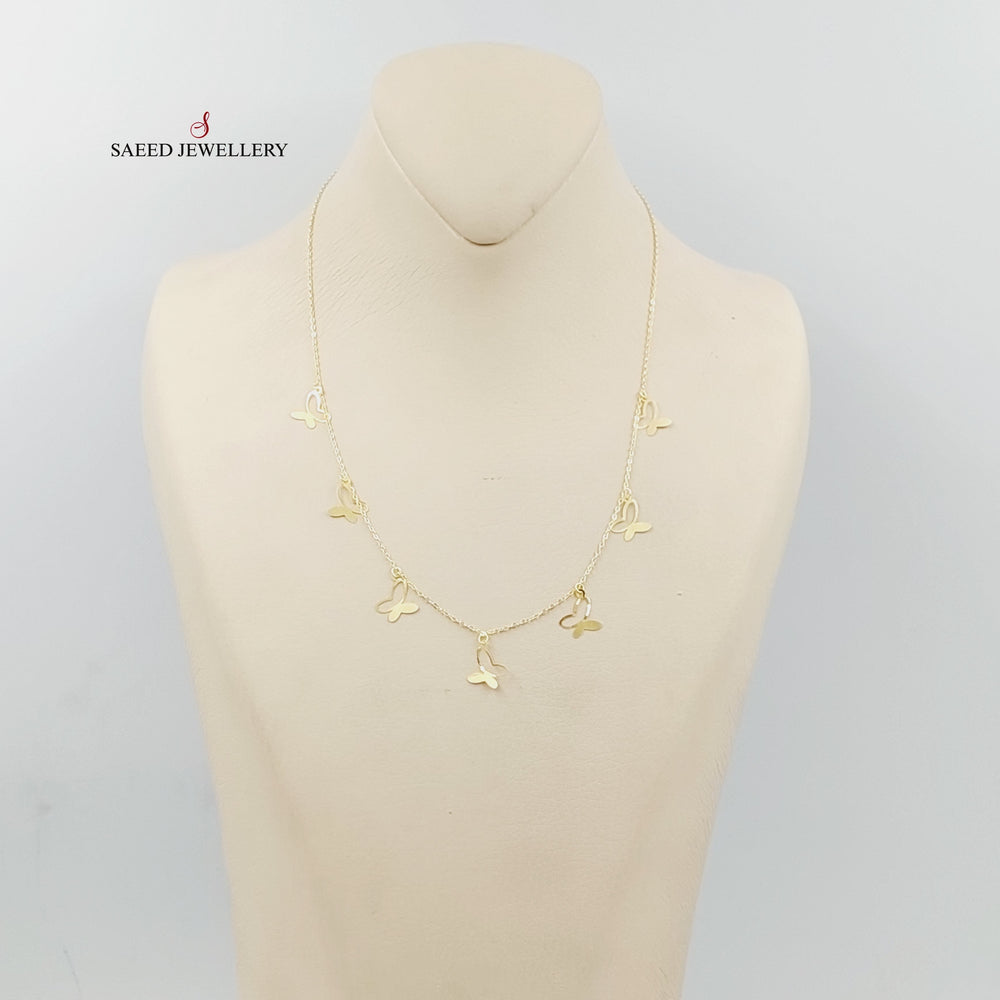 Butterfly Necklace  Made Of 18K Yellow Gold by Saeed Jewelry-29267