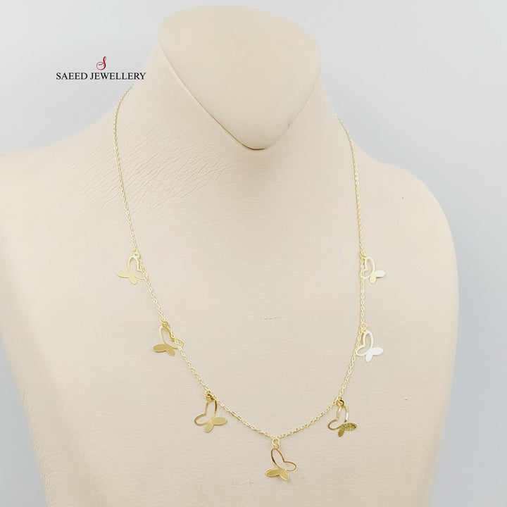 18K Gold Butterfly Necklace by Saeed Jewelry - Image 4