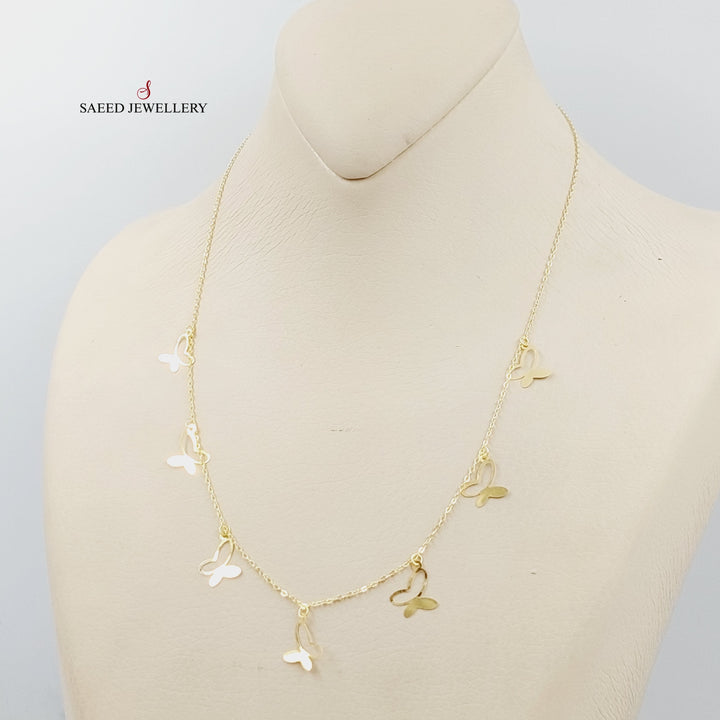 18K Gold Butterfly Necklace by Saeed Jewelry - Image 6