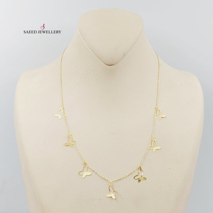 18K Gold Butterfly Necklace by Saeed Jewelry - Image 5