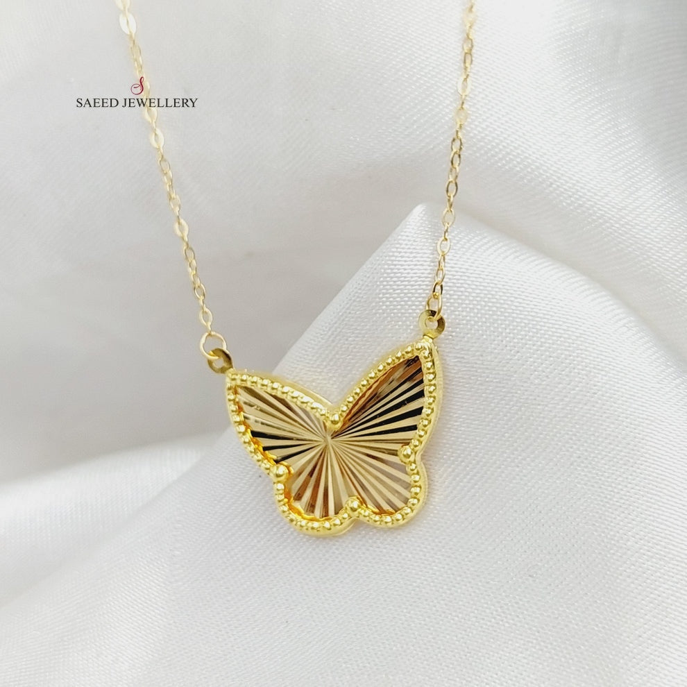 18K Gold Butterfly Necklace by Saeed Jewelry - Image 6