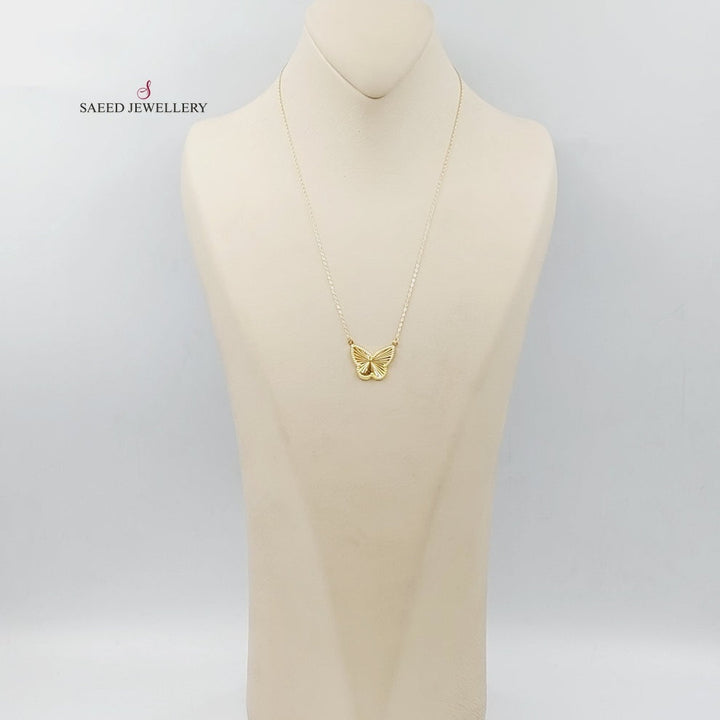 18K Gold Butterfly Necklace by Saeed Jewelry - Image 5