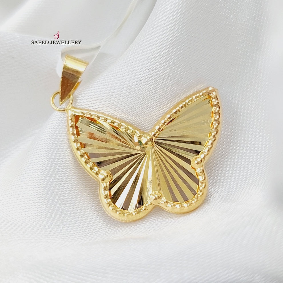 Butterfly Pendant Made Of 18K Yellow Gold by Saeed Jewelry-28516