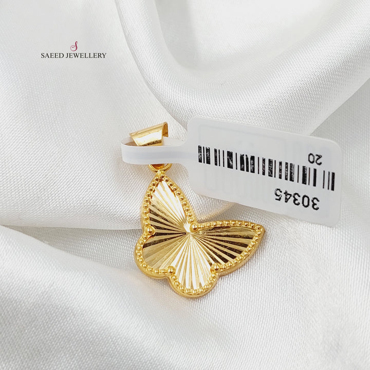 Butterfly Pendant  Made Of 21K Yellow Gold by Saeed Jewelry-30345