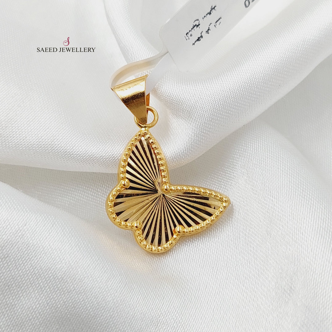 Butterfly Pendant  Made Of 21K Yellow Gold by Saeed Jewelry-30345