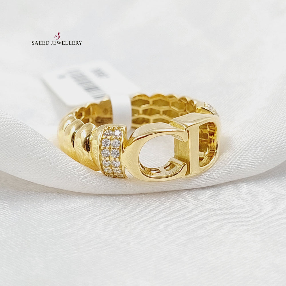 18K Gold Letter Ring by Saeed Jewelry - Image 2