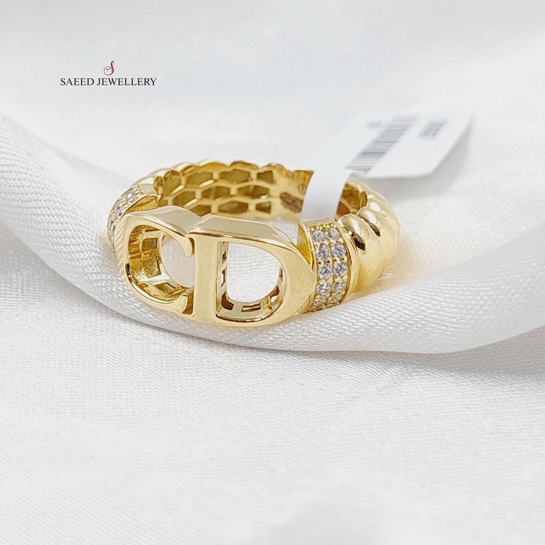 18K Gold Letter Ring by Saeed Jewelry - Image 3