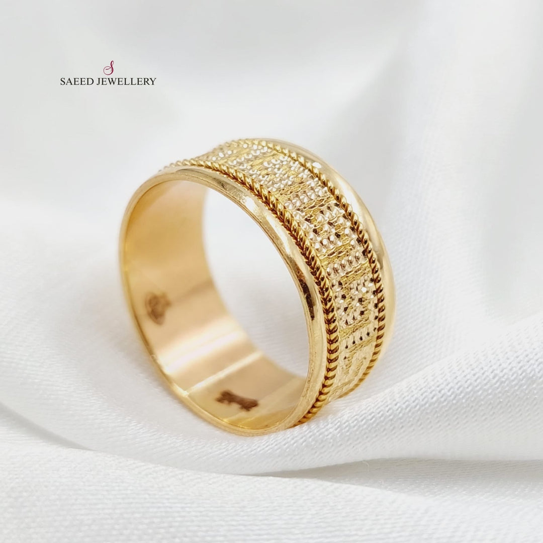 21K Gold CNC Virna Wedding Ring by Saeed Jewelry - Image 4