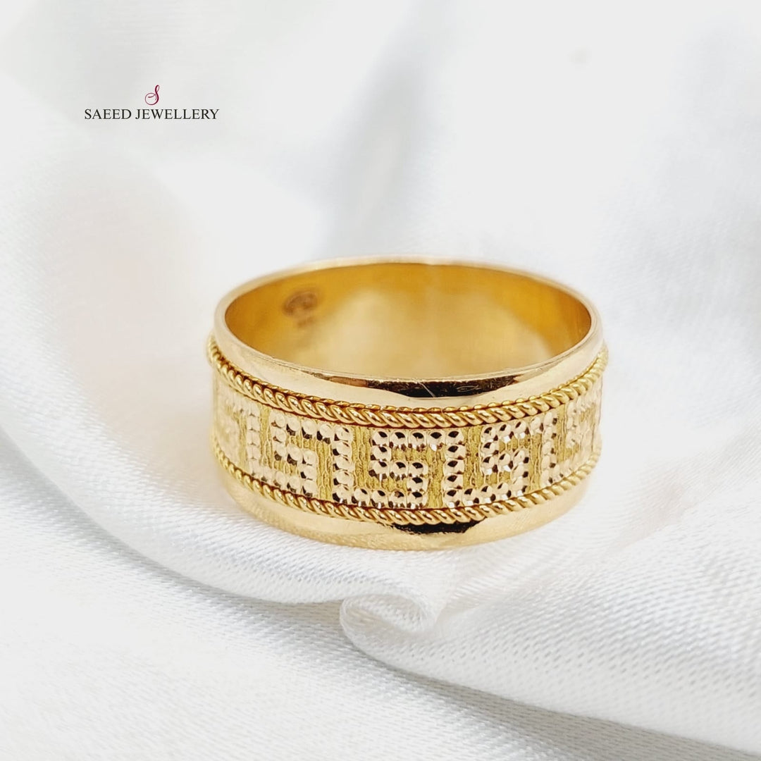 21K Gold CNC Virna Wedding Ring by Saeed Jewelry - Image 6