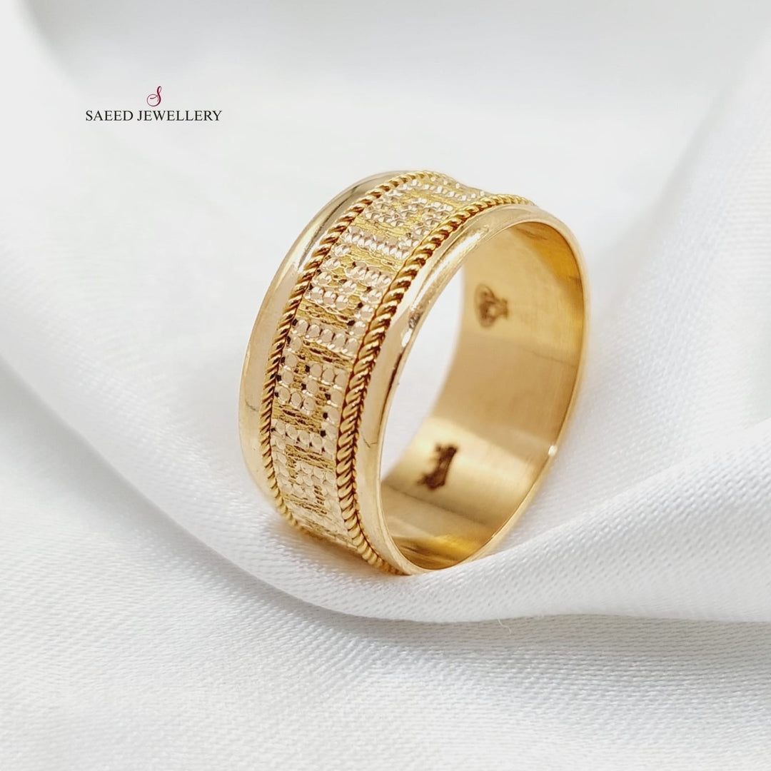 21K Gold CNC Virna Wedding Ring by Saeed Jewelry - Image 2