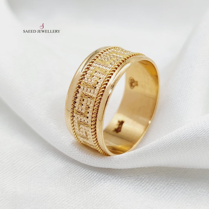21K Gold CNC Virna Wedding Ring by Saeed Jewelry - Image 1