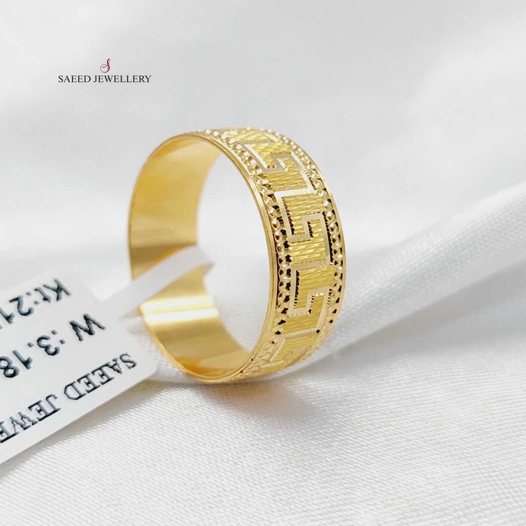 21K Gold CNC Virna Wedding Ring by Saeed Jewelry - Image 2