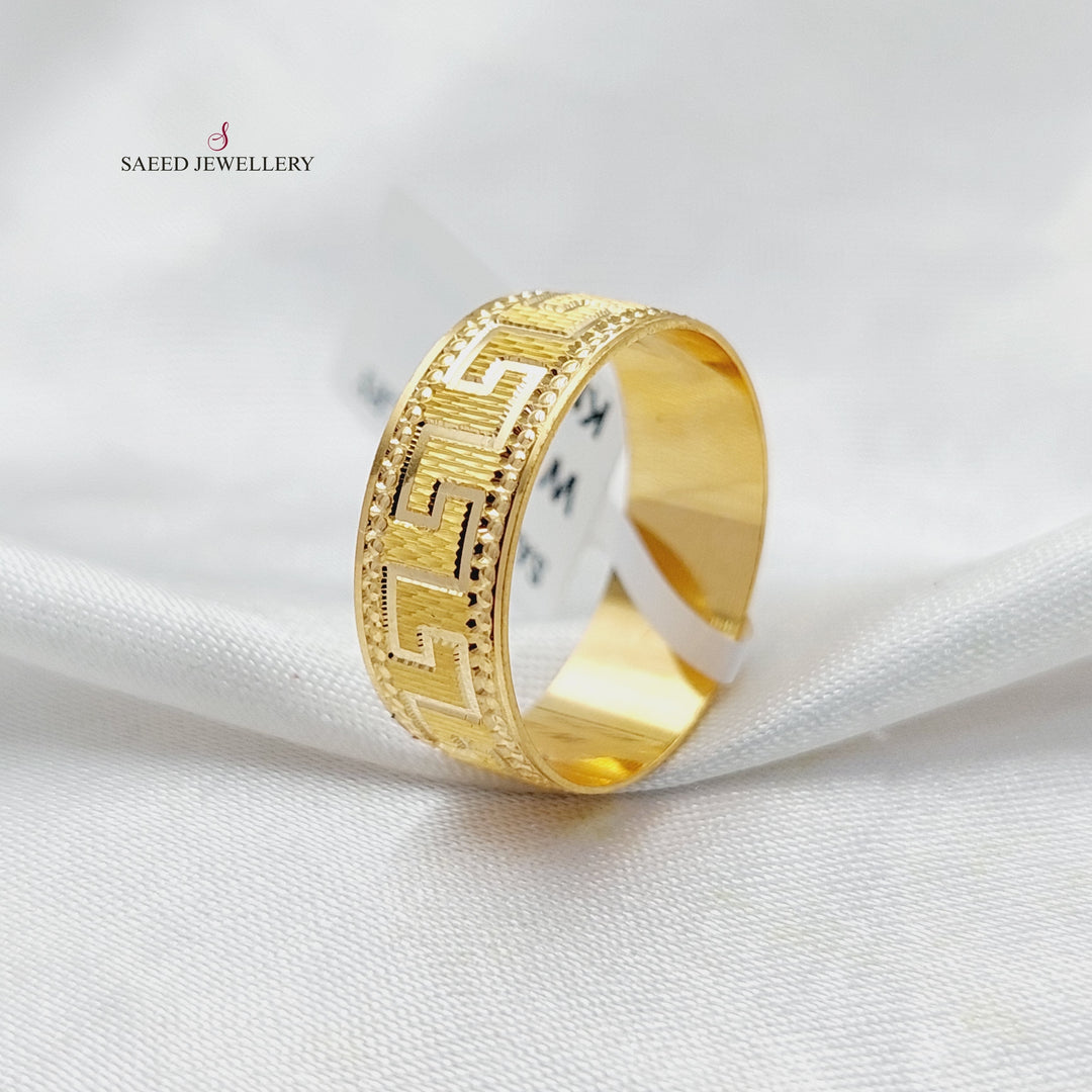 21K Gold CNC Virna Wedding Ring by Saeed Jewelry - Image 3