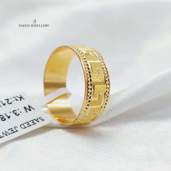 21K Gold CNC Virna Wedding Ring by Saeed Jewelry - Image 4