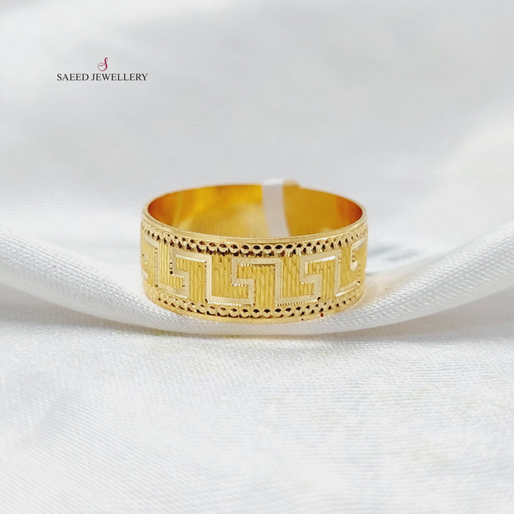 21K Gold CNC Virna Wedding Ring by Saeed Jewelry - Image 1