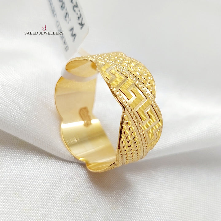 21K Gold CNC Virna Wedding Ring by Saeed Jewelry - Image 2