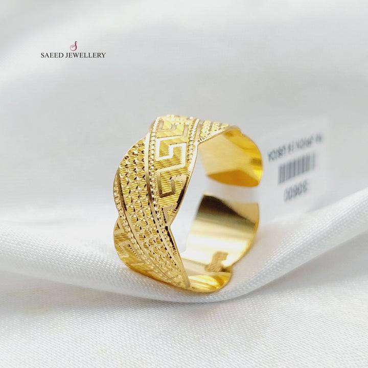 21K Gold CNC Virna Wedding Ring by Saeed Jewelry - Image 3