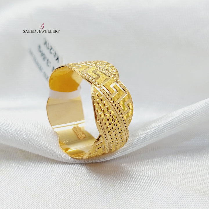 21K Gold CNC Virna Wedding Ring by Saeed Jewelry - Image 5