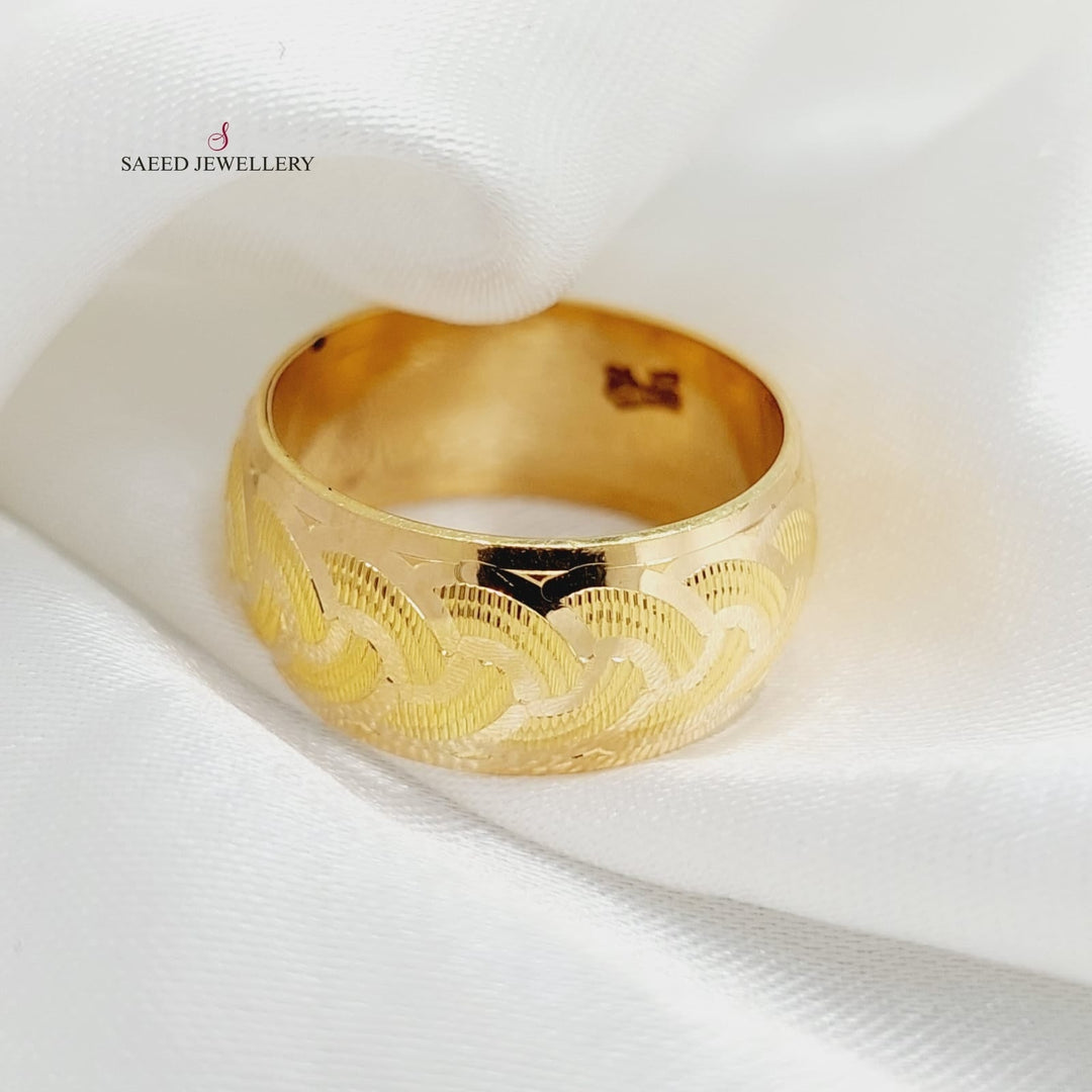 21K Gold CNC Wedding Ring by Saeed Jewelry - Image 5