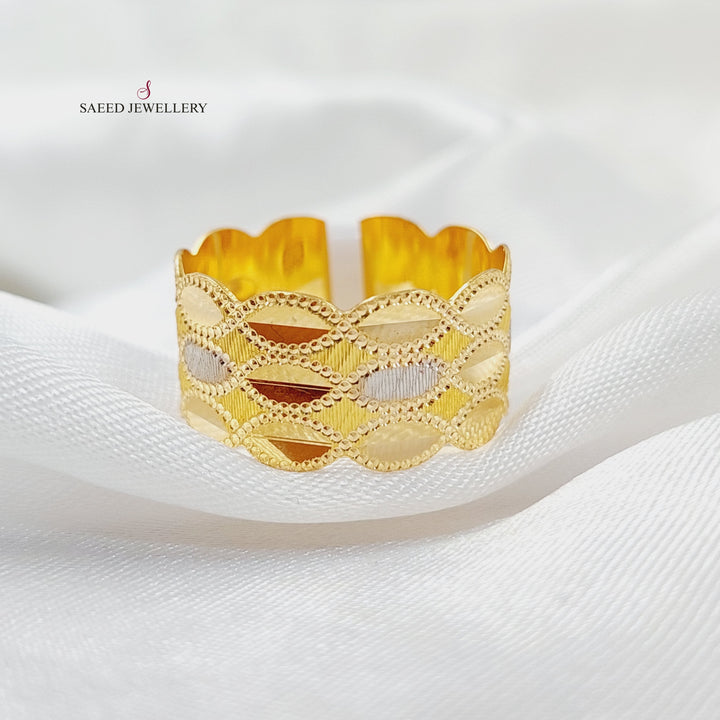 21K Gold CNC Wedding Ring by Saeed Jewelry - Image 3