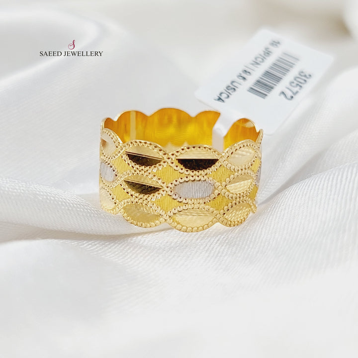 21K Gold CNC Wedding Ring by Saeed Jewelry - Image 5