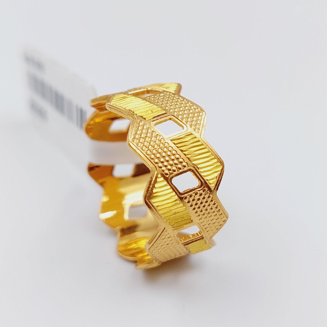 21K Gold CNC Wedding Ring by Saeed Jewelry - Image 6