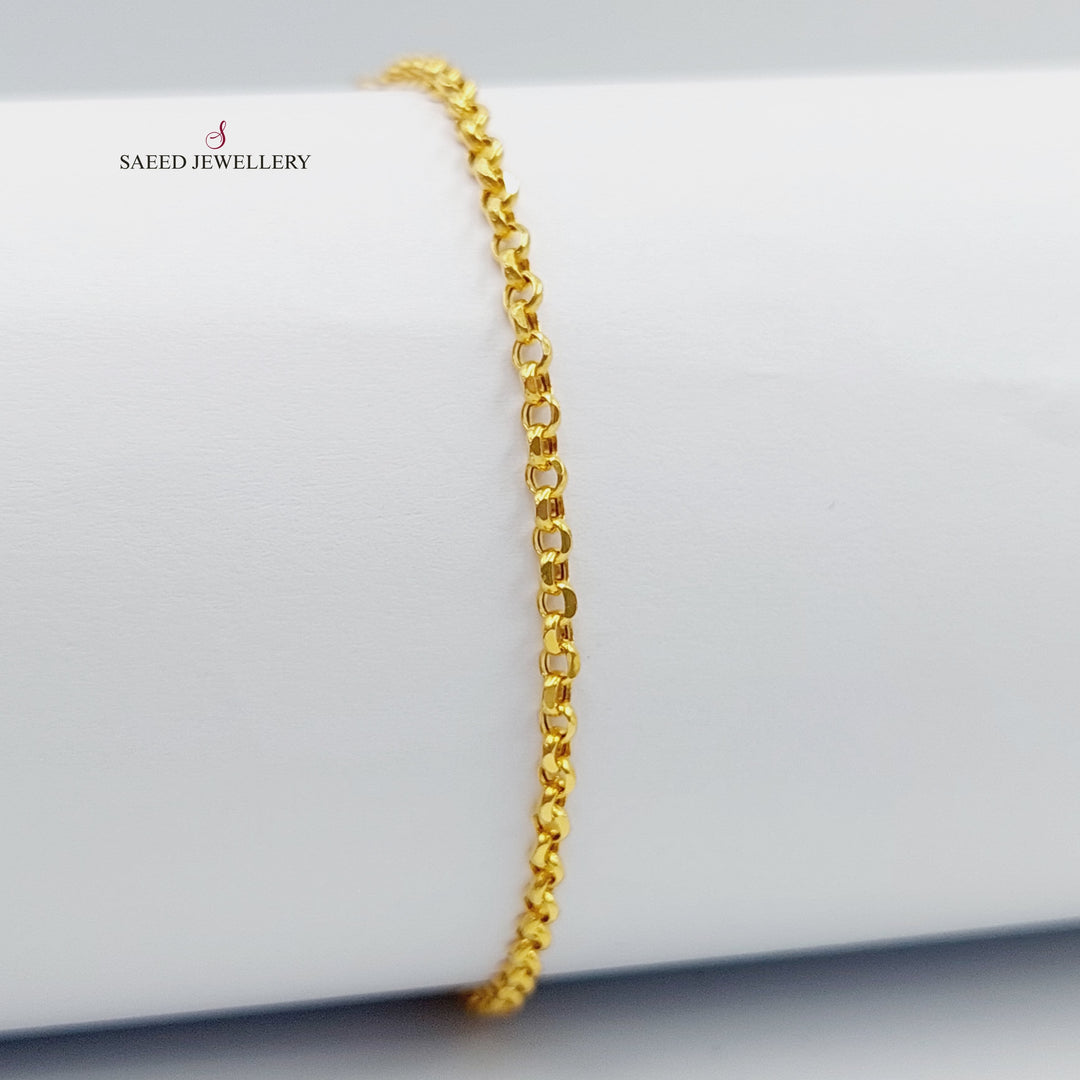 Cable Bracelet Made Of  21K Yellow Gold by Saeed Jewelry-27380