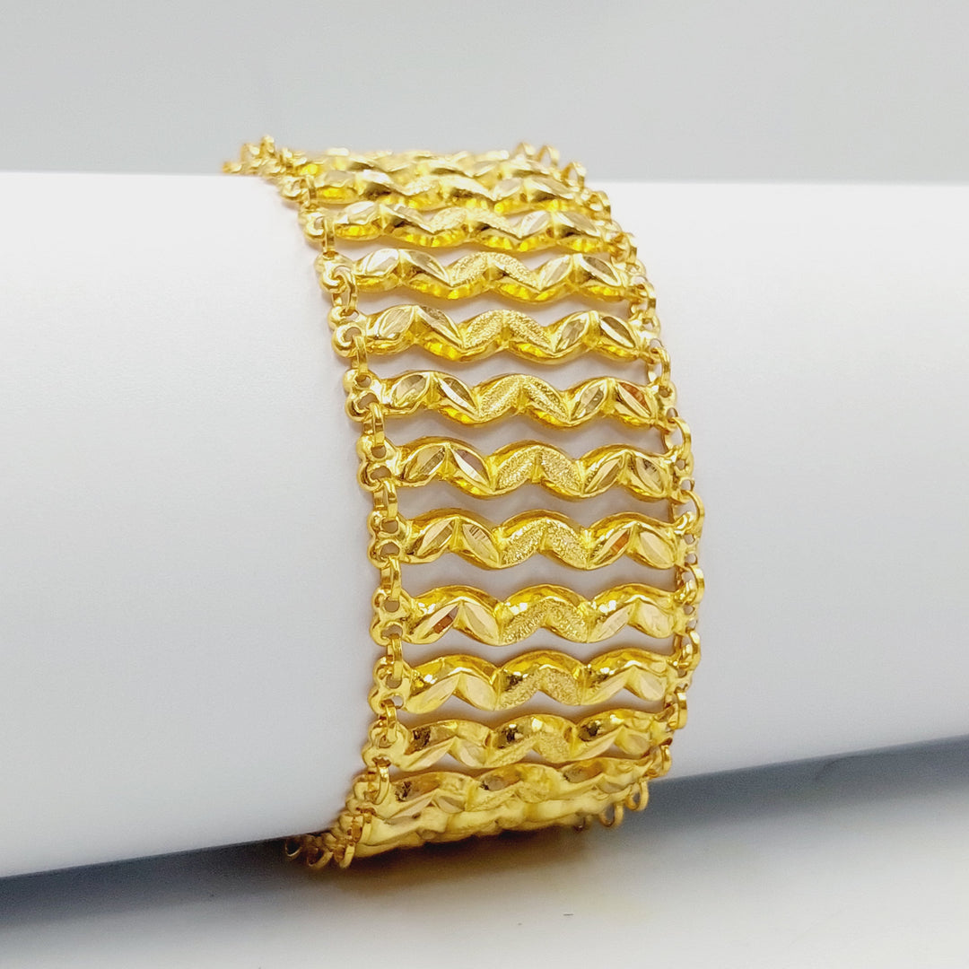 21K Gold Carpet Bracelet by Saeed Jewelry - Image 1