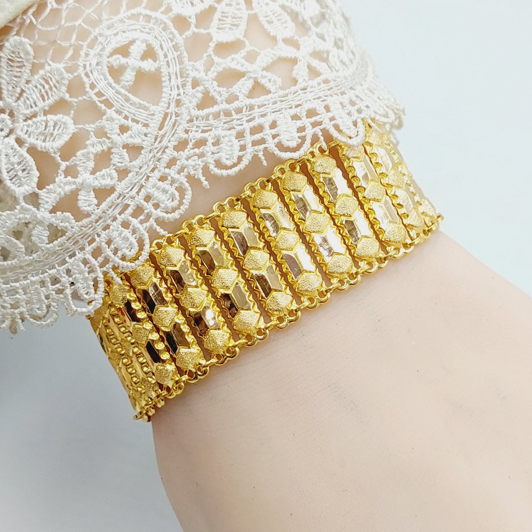 21K Gold Carpet Bracelet by Saeed Jewelry - Image 5