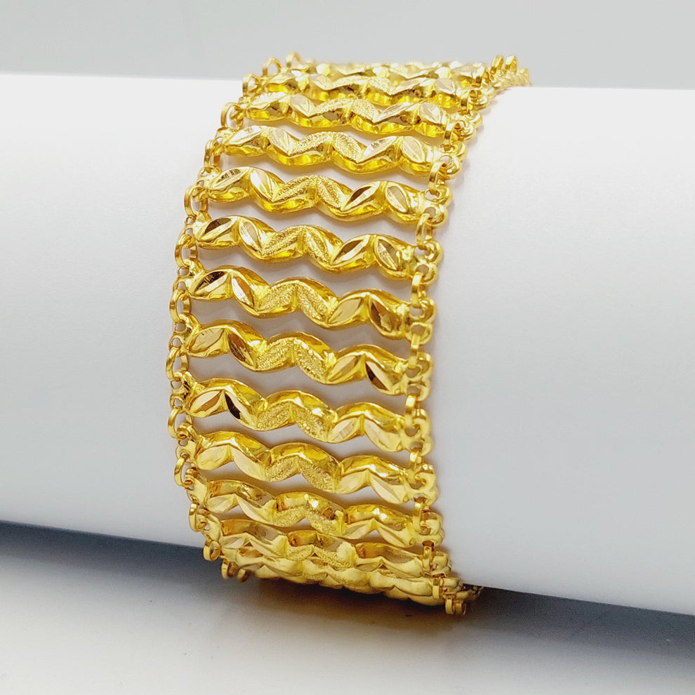 21K Gold Carpet Bracelet by Saeed Jewelry - Image 2