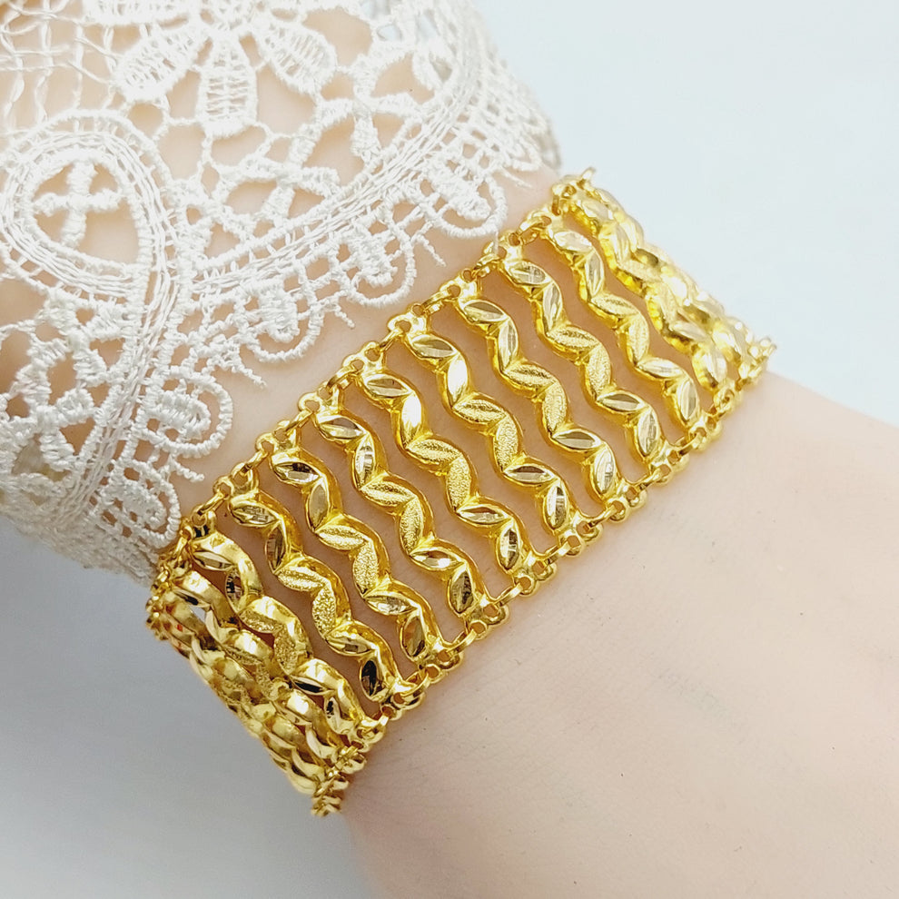 21K Gold Carpet Bracelet by Saeed Jewelry - Image 5