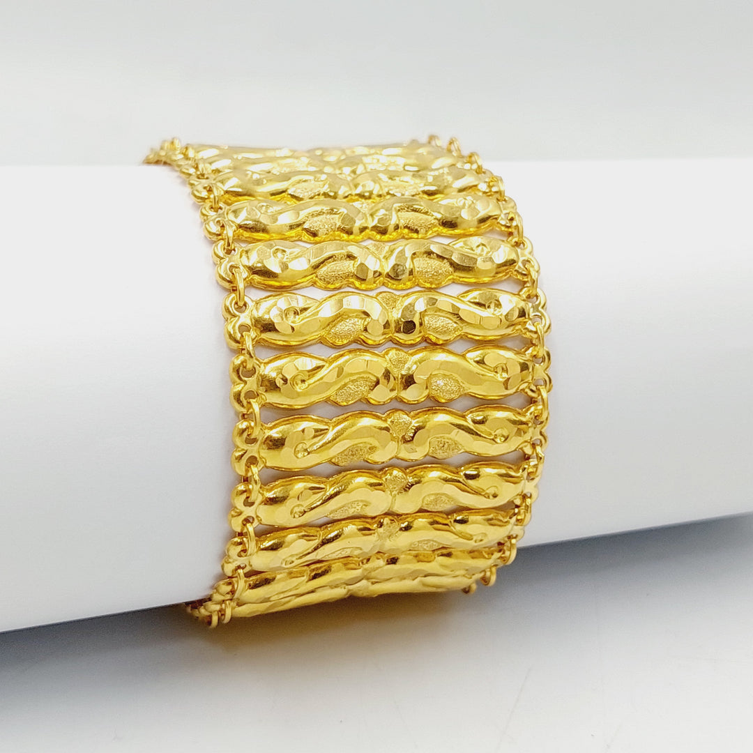 21K Gold Carpet Bracelet by Saeed Jewelry - Image 3