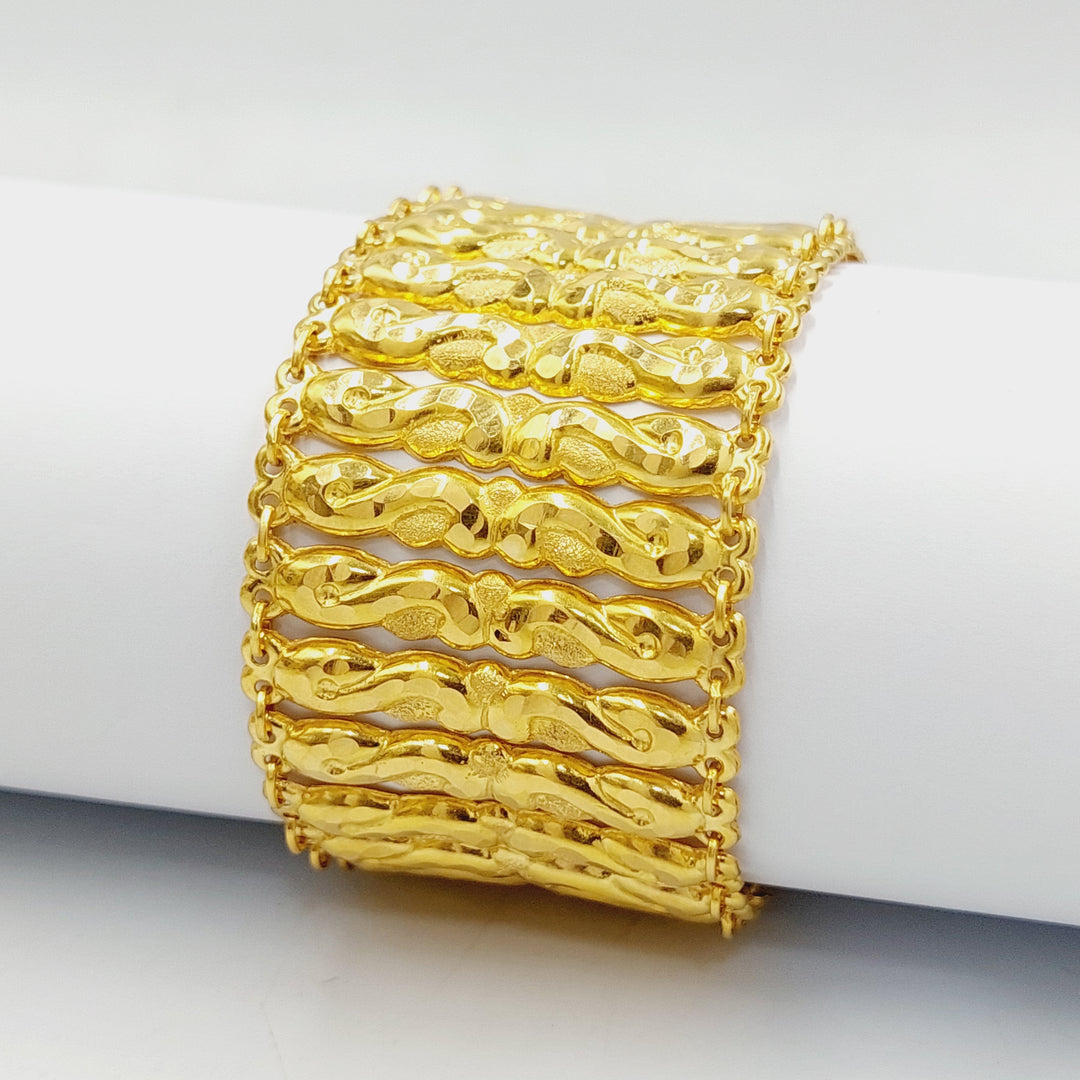 21K Gold Carpet Bracelet by Saeed Jewelry - Image 6