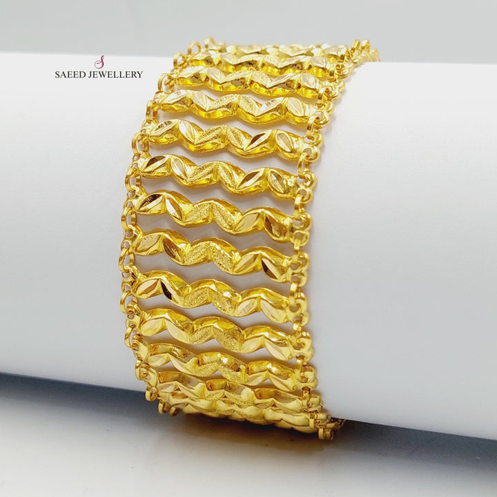 21K Gold Carpet Bracelet by Saeed Jewelry - Image 1
