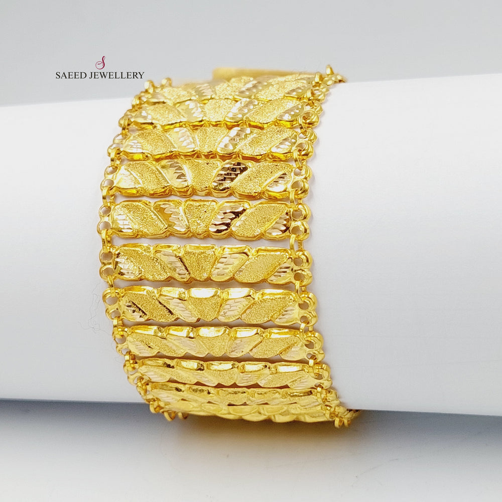 21K Gold Carpet Bracelet by Saeed Jewelry - Image 2