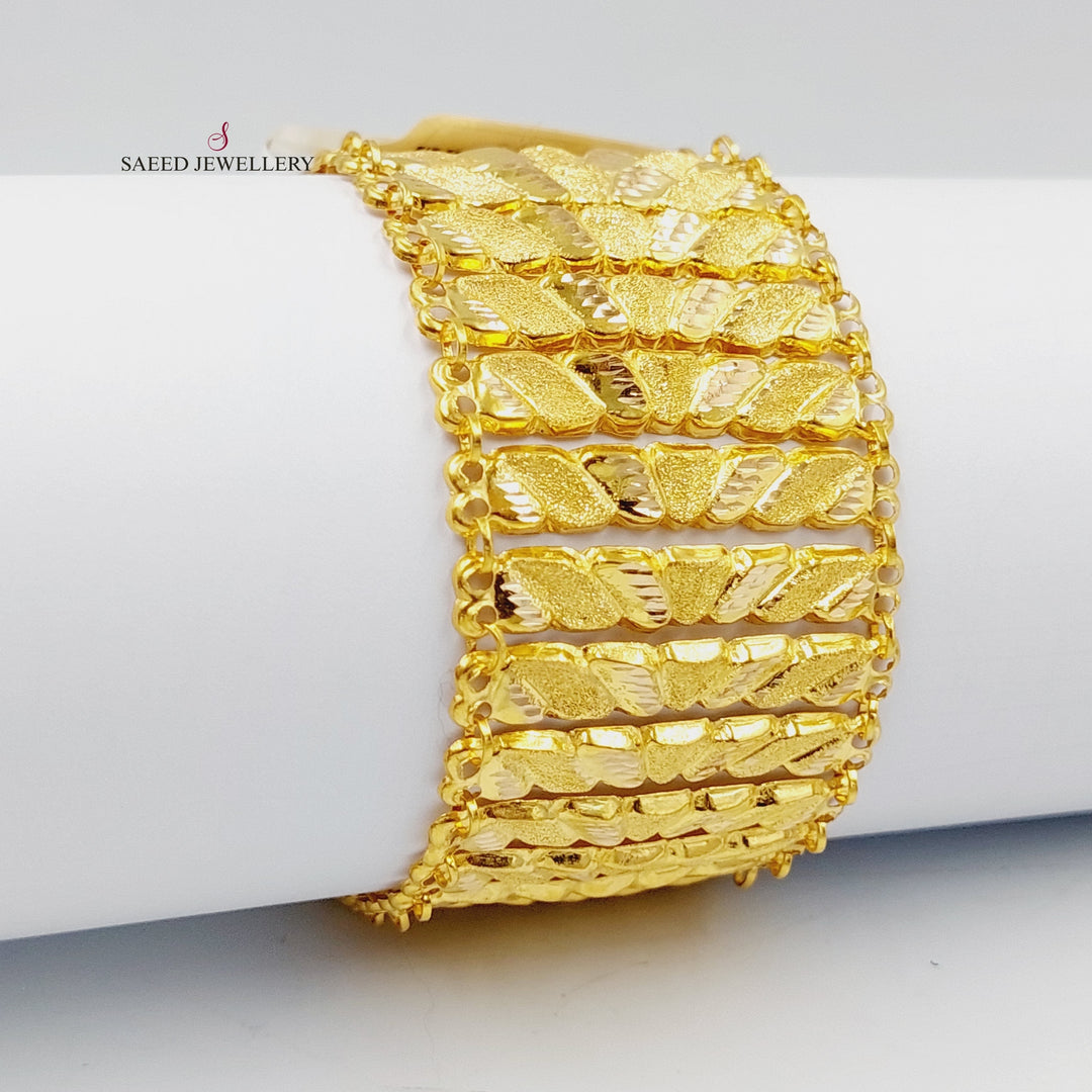 21K Gold Carpet Bracelet by Saeed Jewelry - Image 4