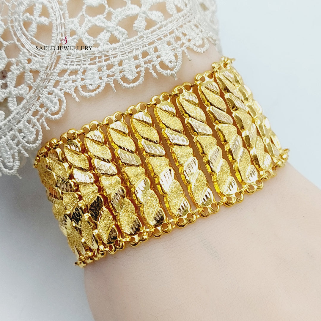 21K Gold Carpet Bracelet by Saeed Jewelry - Image 5