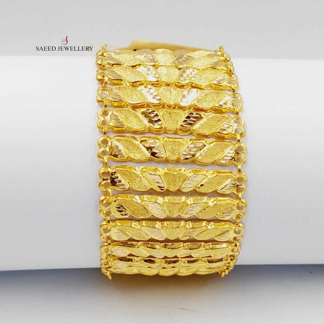 21K Gold Carpet Bracelet by Saeed Jewelry - Image 1