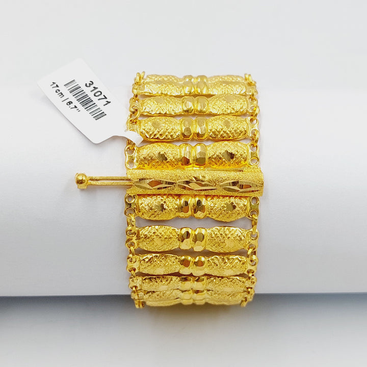 21K Gold Carpet Bracelet by Saeed Jewelry - Image 2