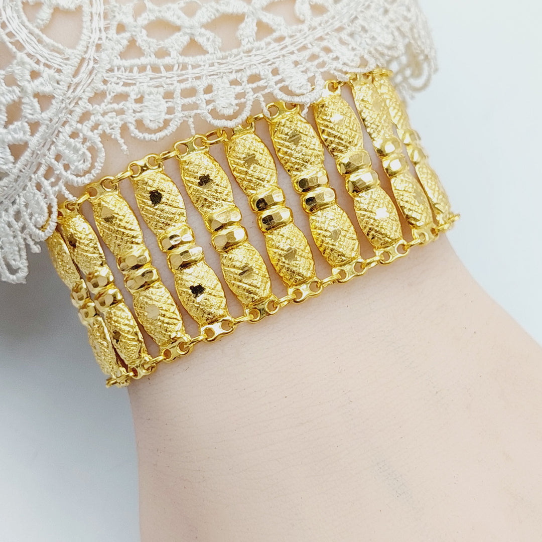 21K Gold Carpet Bracelet by Saeed Jewelry - Image 6