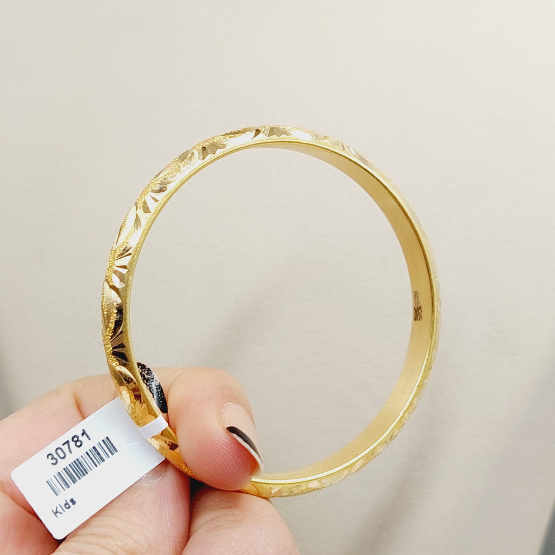 21K Gold Children's Bangle by Saeed Jewelry - Image 4