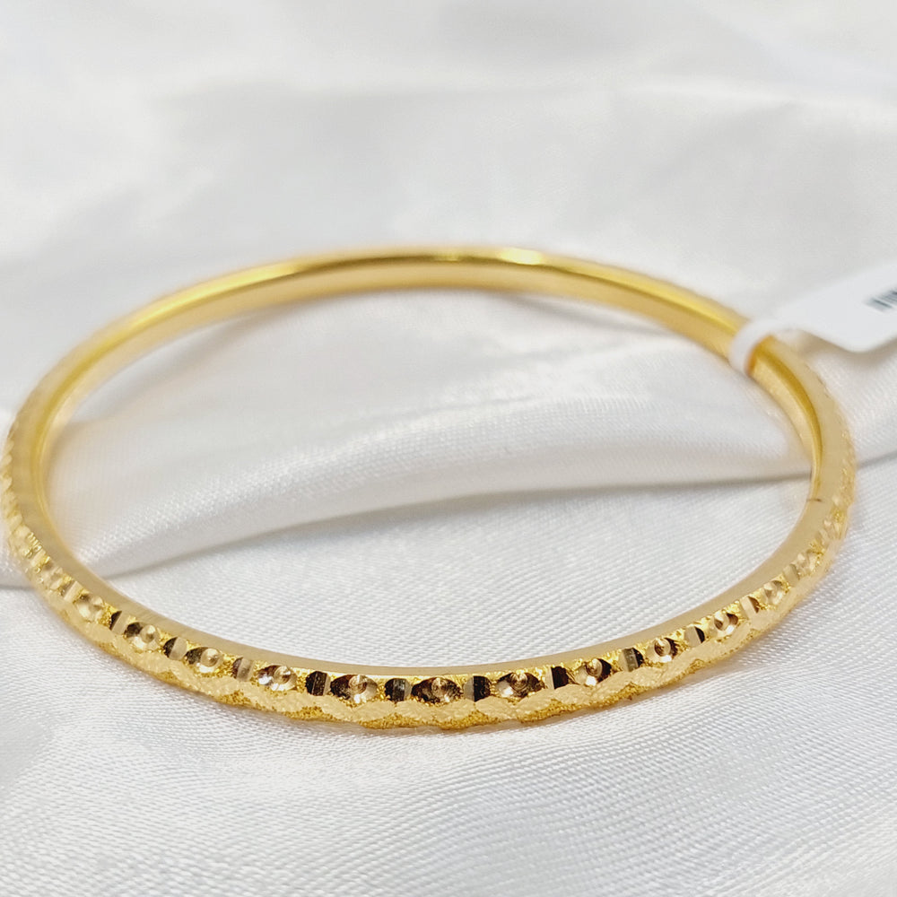 21K Gold Children's Bangle by Saeed Jewelry - Image 2