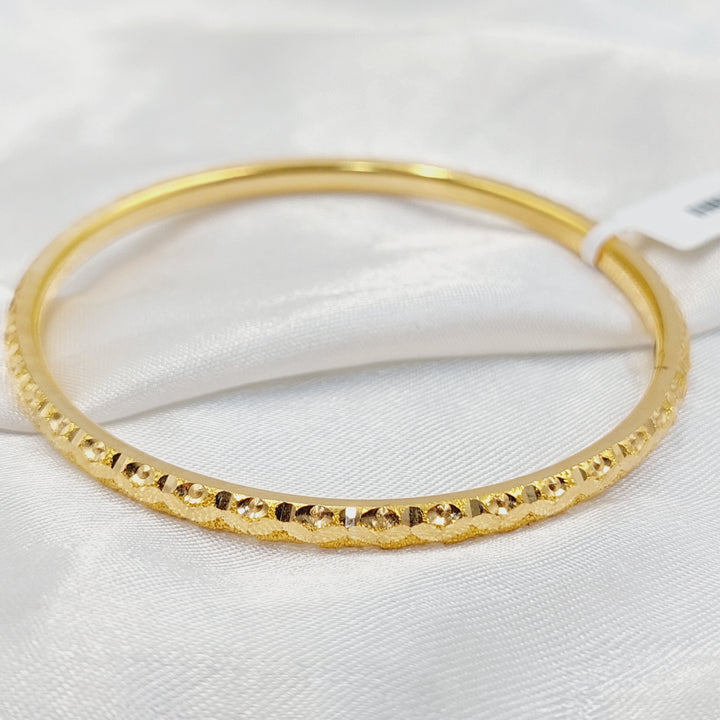 21K Gold Children's Bangle by Saeed Jewelry - Image 3