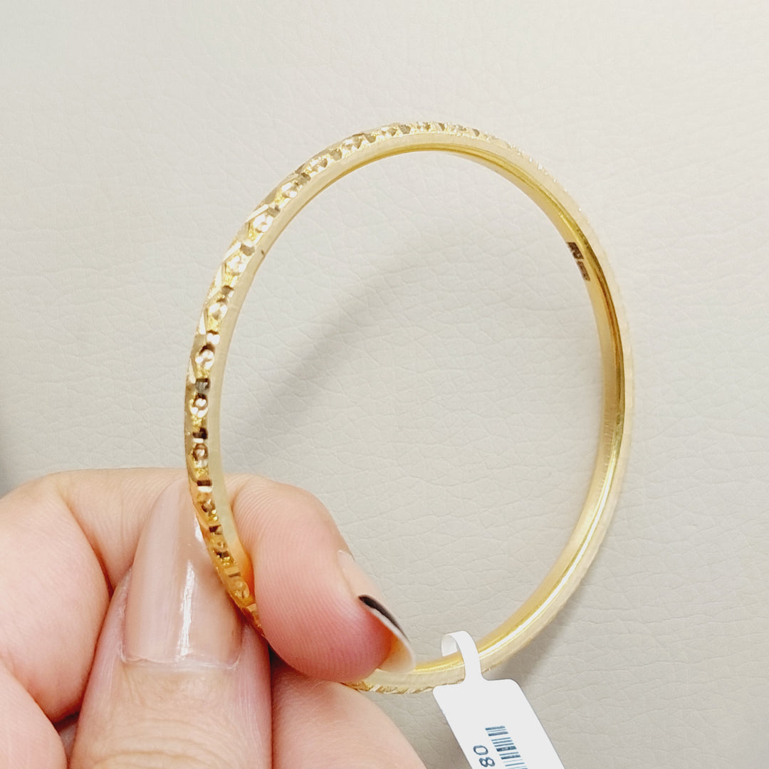 21K Gold Children's Bangle by Saeed Jewelry - Image 5